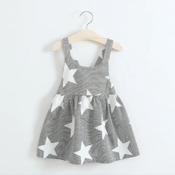 Holiday Summer Sleeveless Peplum Stars Stripes Patriotic Cotton Girls Dress 3T - Picture 1 of 4
